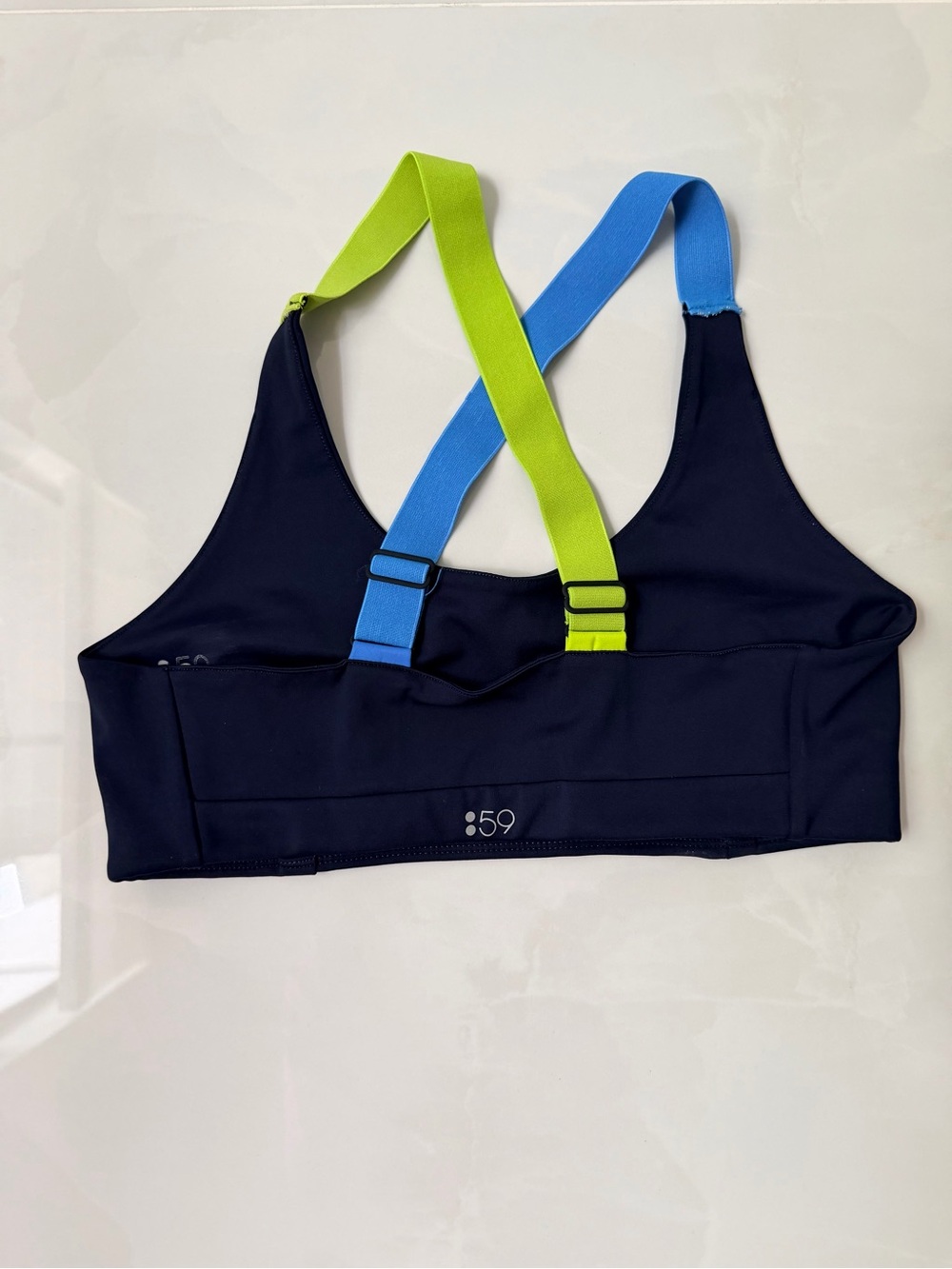 Splits59 Navy Stripe Bra and Legging Set Size M - Picture 6 of 7